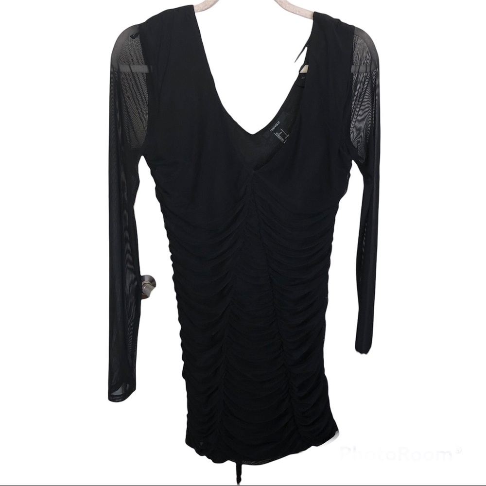Forever 21 Black rouched dress size Large.